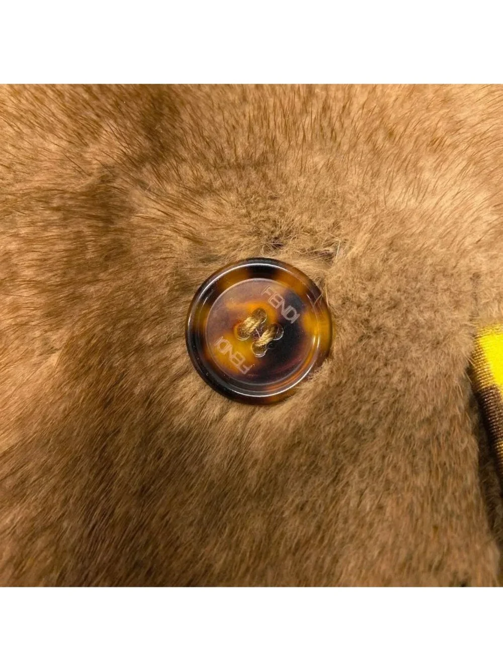 Fendi Pastel Mink Fabric Reversible Fur Coat Jacket Check 36 Brown - Picture 12 of 15